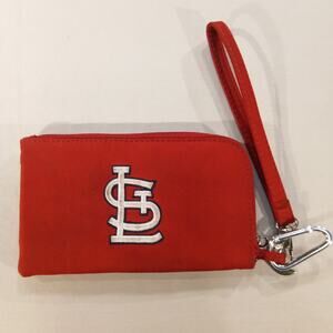 MLB St. Louis Cardinals Red Wristlet Wallet Little Earth Zip Around ID Window